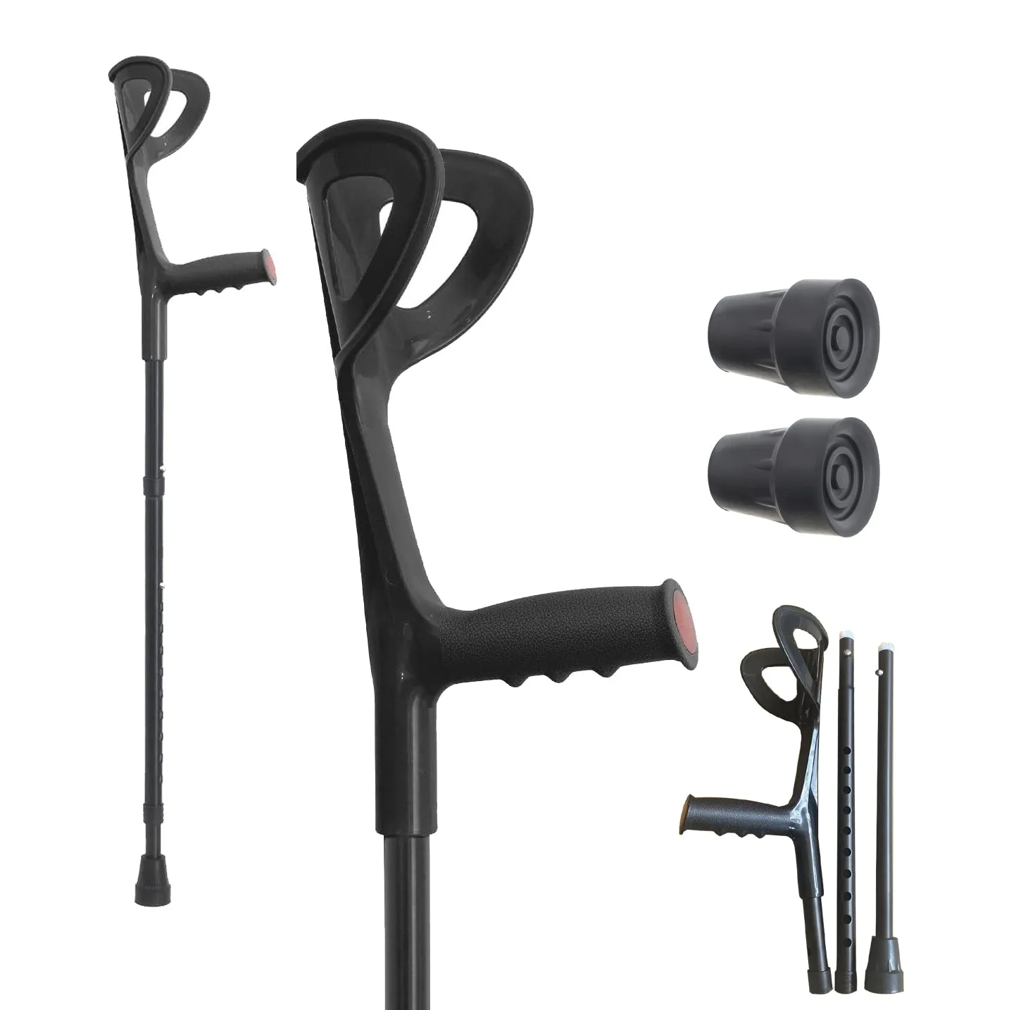Premium Collapsible Telescopic Cane with LED Light & Alarm – Adjustable Elder Walking Stick with 4-Feet Base for Stability, Folding Design for Easy Travel, Perfect for Seniors & Elderly Use