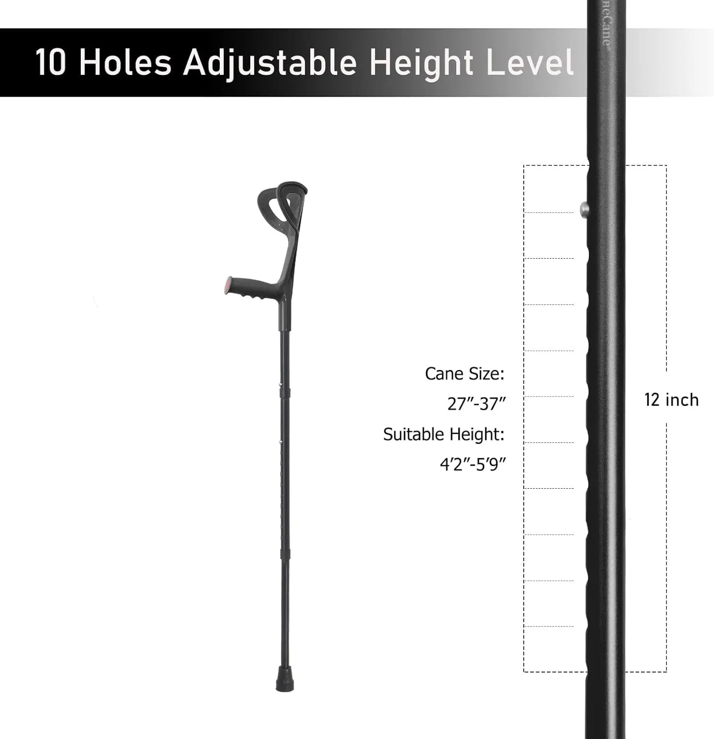 Premium Collapsible Telescopic Cane with LED Light & Alarm – Adjustable Elder Walking Stick with 4-Feet Base for Stability, Folding Design for Easy Travel, Perfect for Seniors & Elderly Use