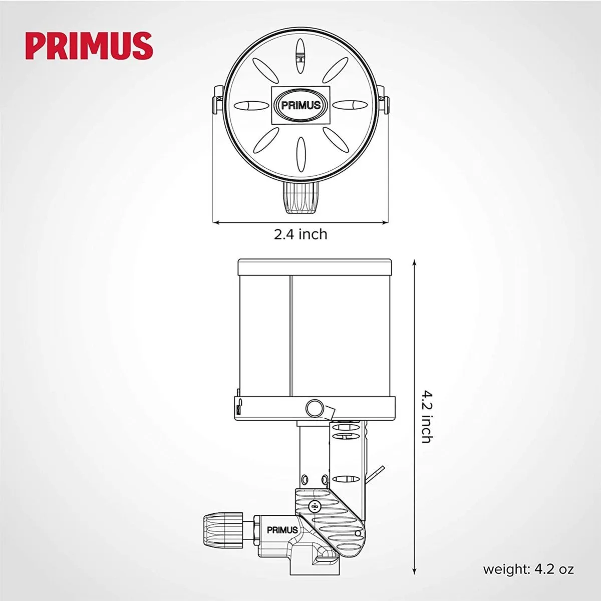 Primus Micron gas lamp lantern light adjustable bright ignition hanging system