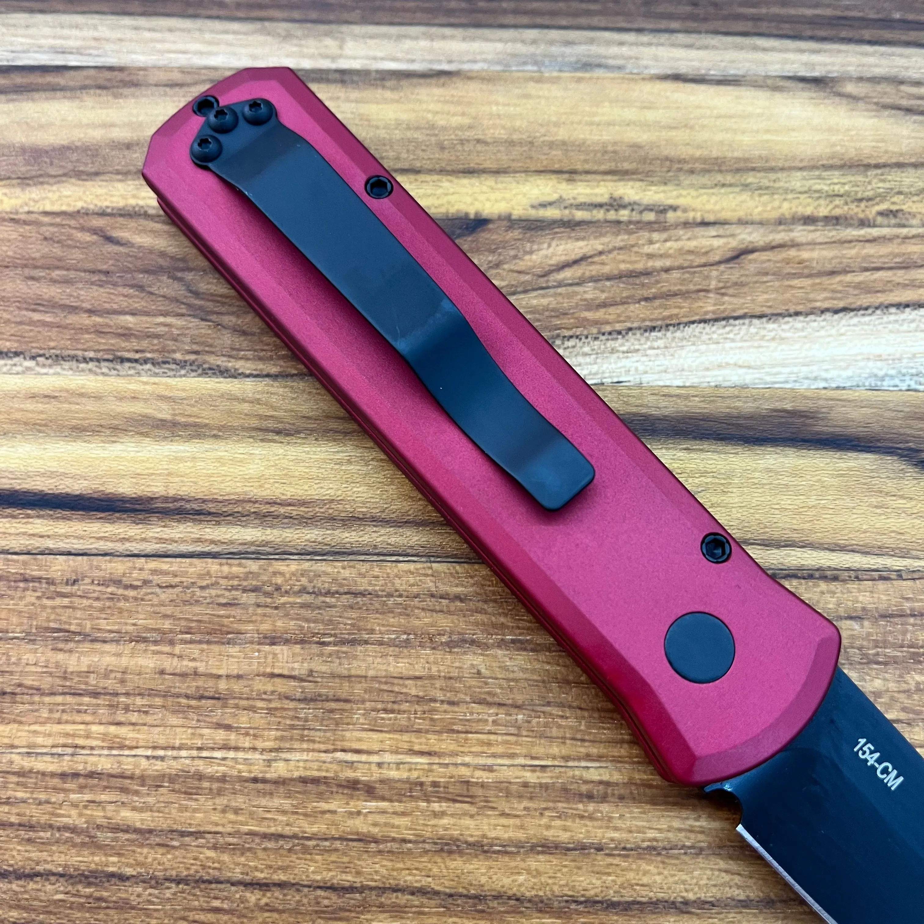 Pro-Tech Godson 3.15" Auto w/ Red Aluminum Handle