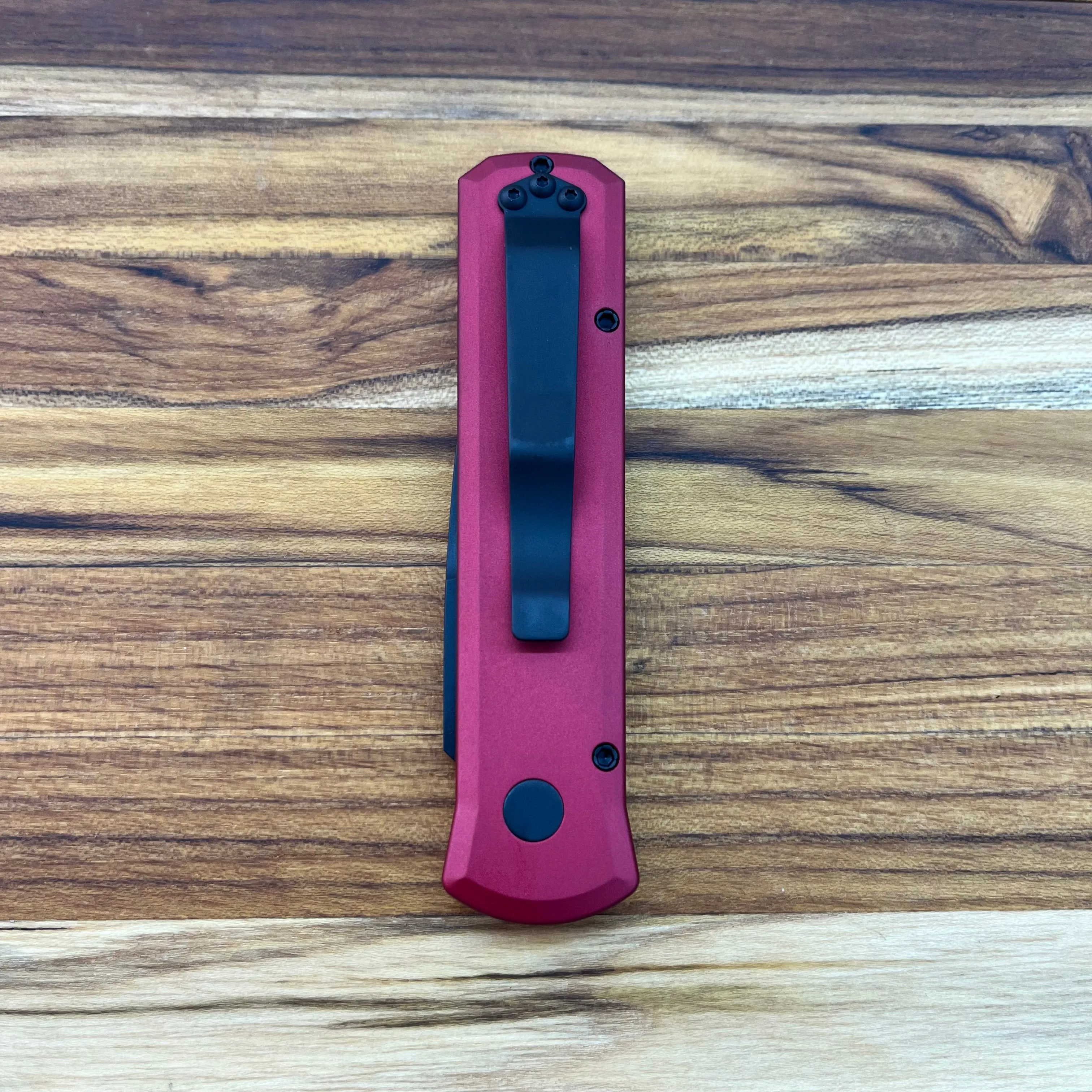 Pro-Tech Godson 3.15" Auto w/ Red Aluminum Handle