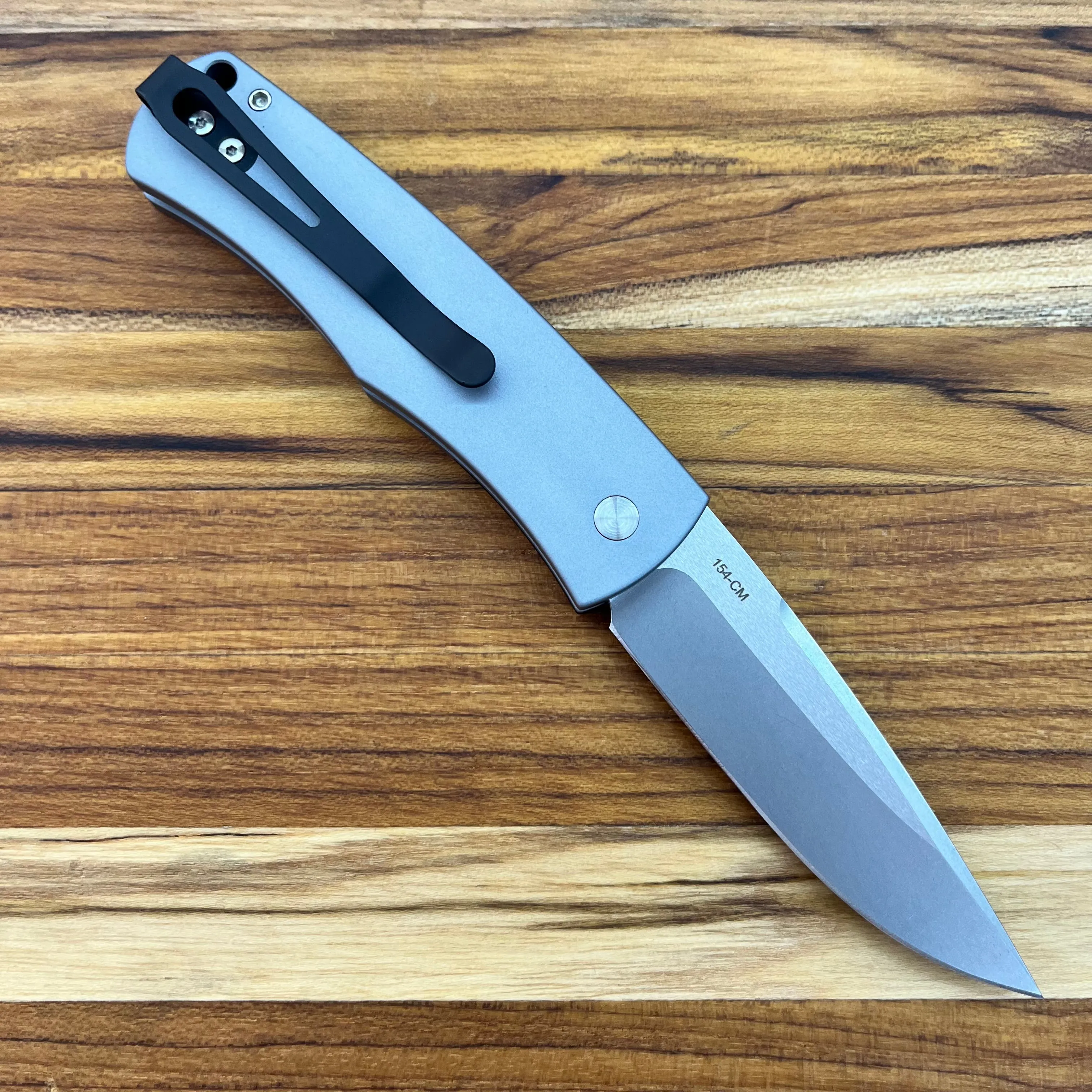 Pro-Tech Magic Whiskers 2" Auto w/ Grey Aluminum Handle and Textured Black Bolster