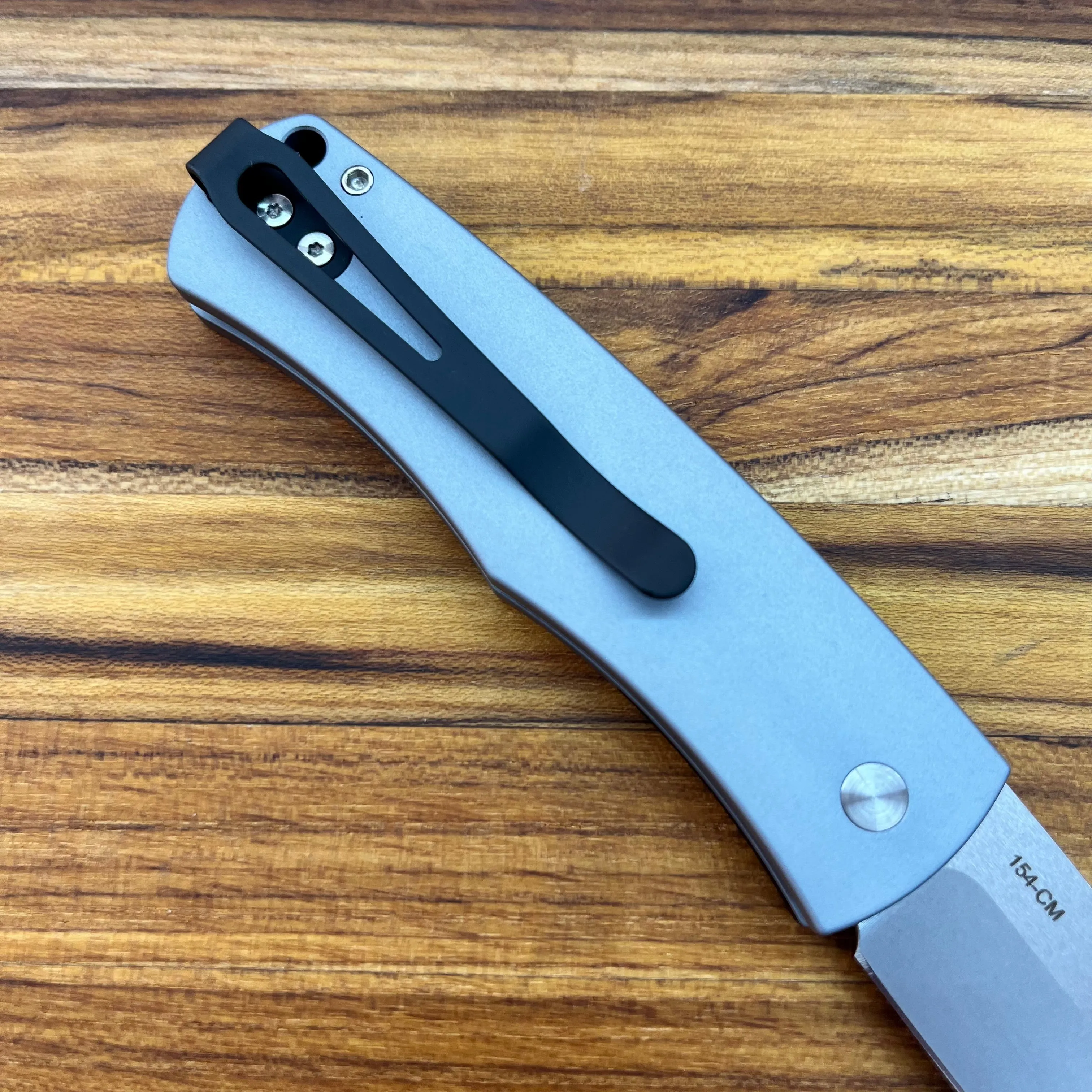 Pro-Tech Magic Whiskers 2" Auto w/ Grey Aluminum Handle and Textured Black Bolster