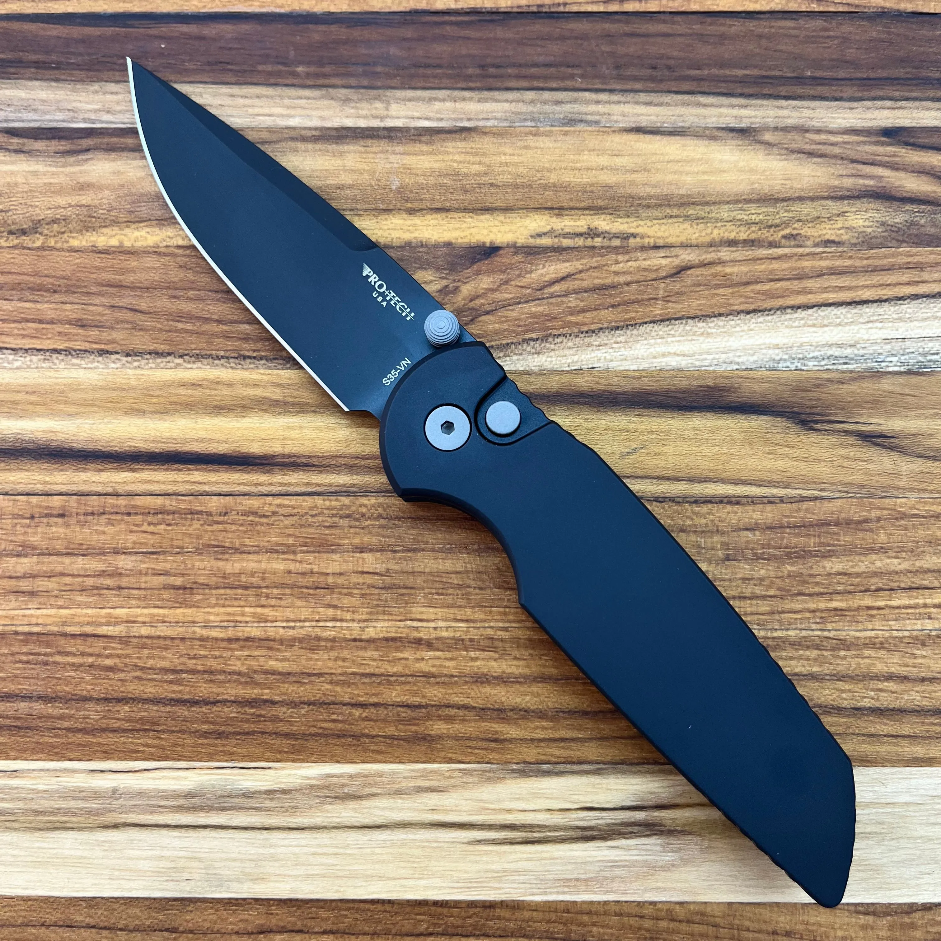 Pro-Tech TR-3 Integrity 3.5" Folding Knife w/ Black Aluminum Handle