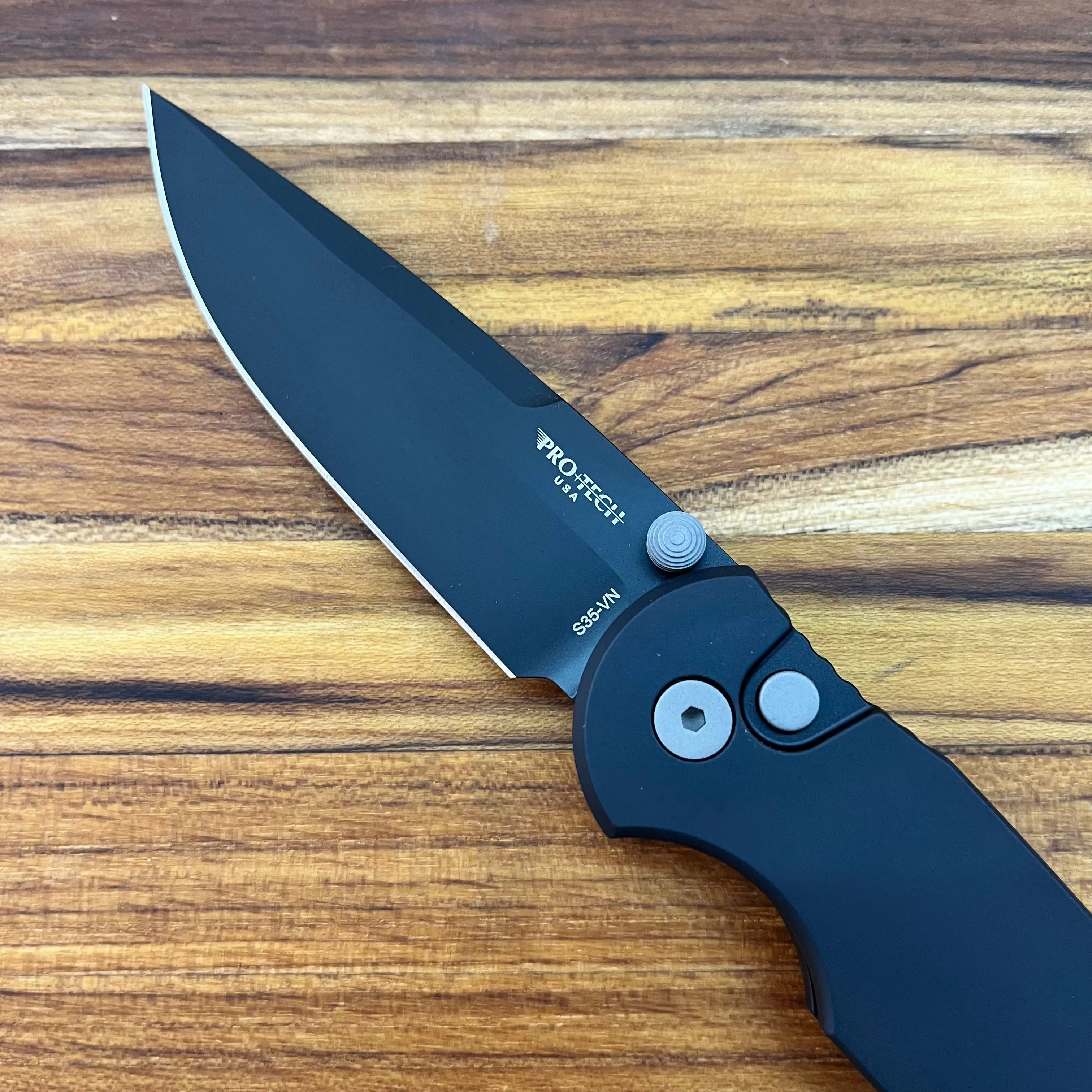 Pro-Tech TR-3 Integrity 3.5" Folding Knife w/ Black Aluminum Handle