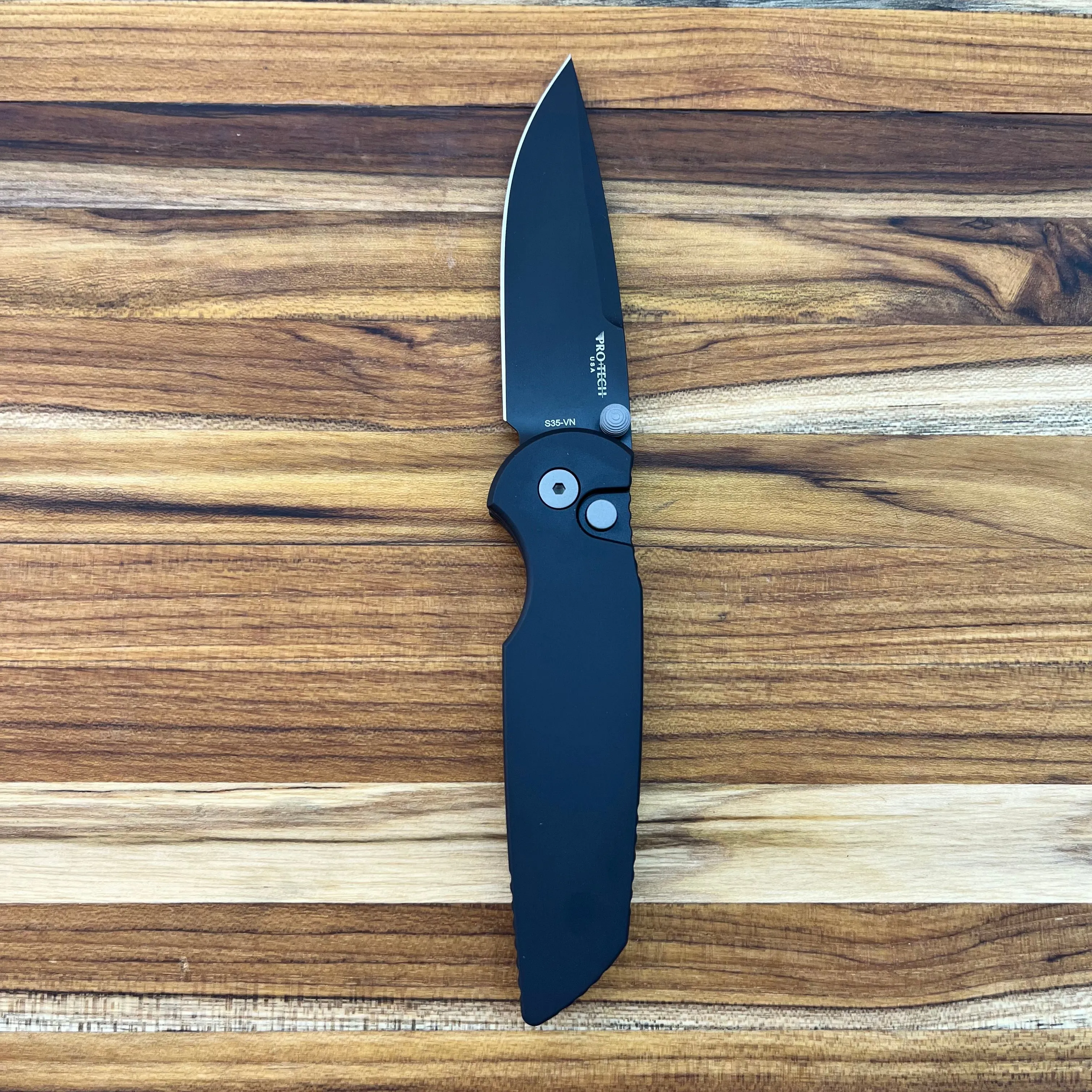 Pro-Tech TR-3 Integrity 3.5" Folding Knife w/ Black Aluminum Handle