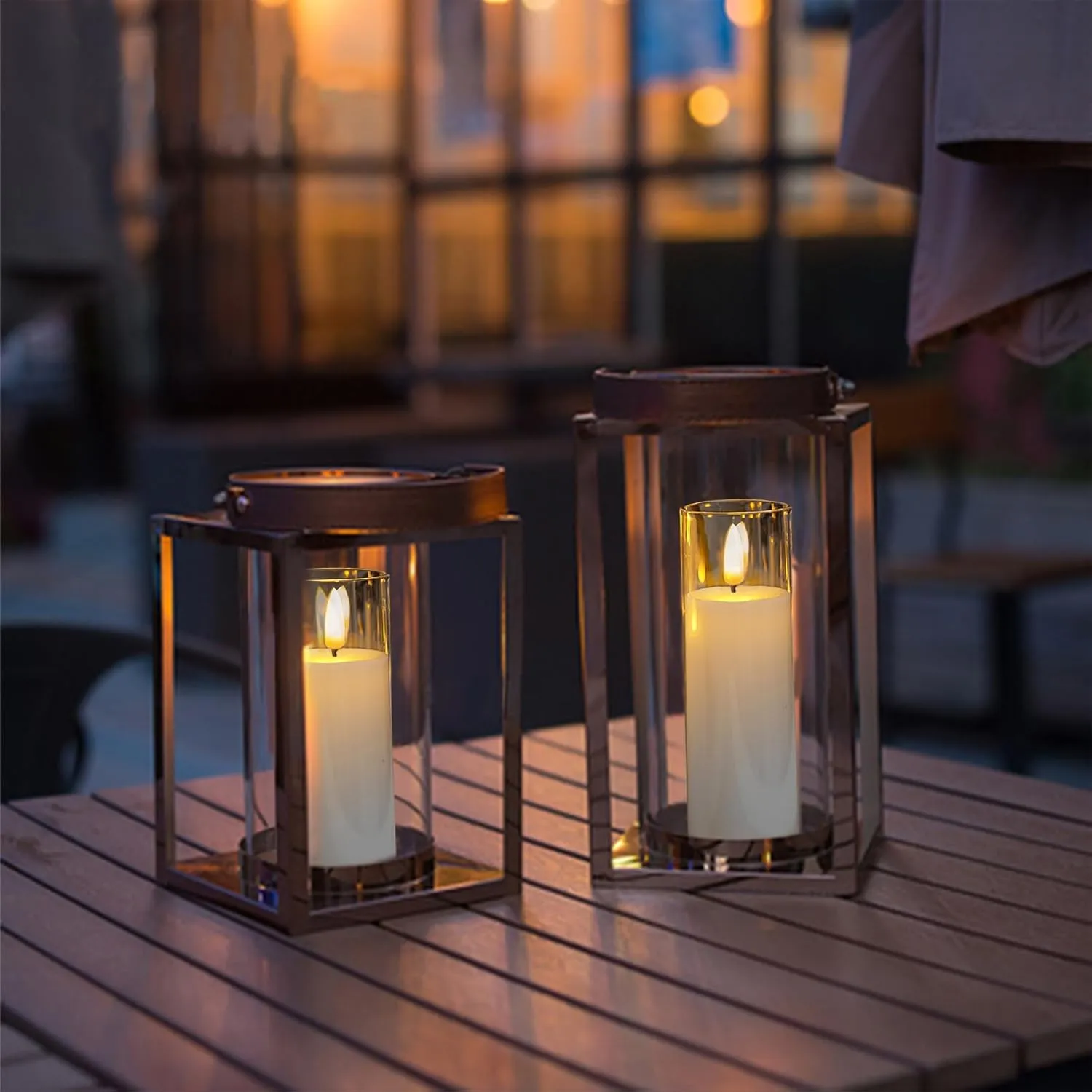 Pure White Candle Lights, Plexiglass Flickering Flameless Candles with 2 Remote and Timer, 5 (D 3"×H 4" 4" 5" 5" 6") Pack Large Pillar Candles Battery Operated for Home and Holiday Decoration