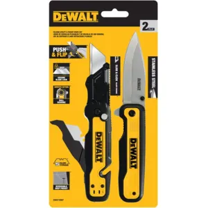 Push & Flip Utility Knife - Flip Out Knife Set