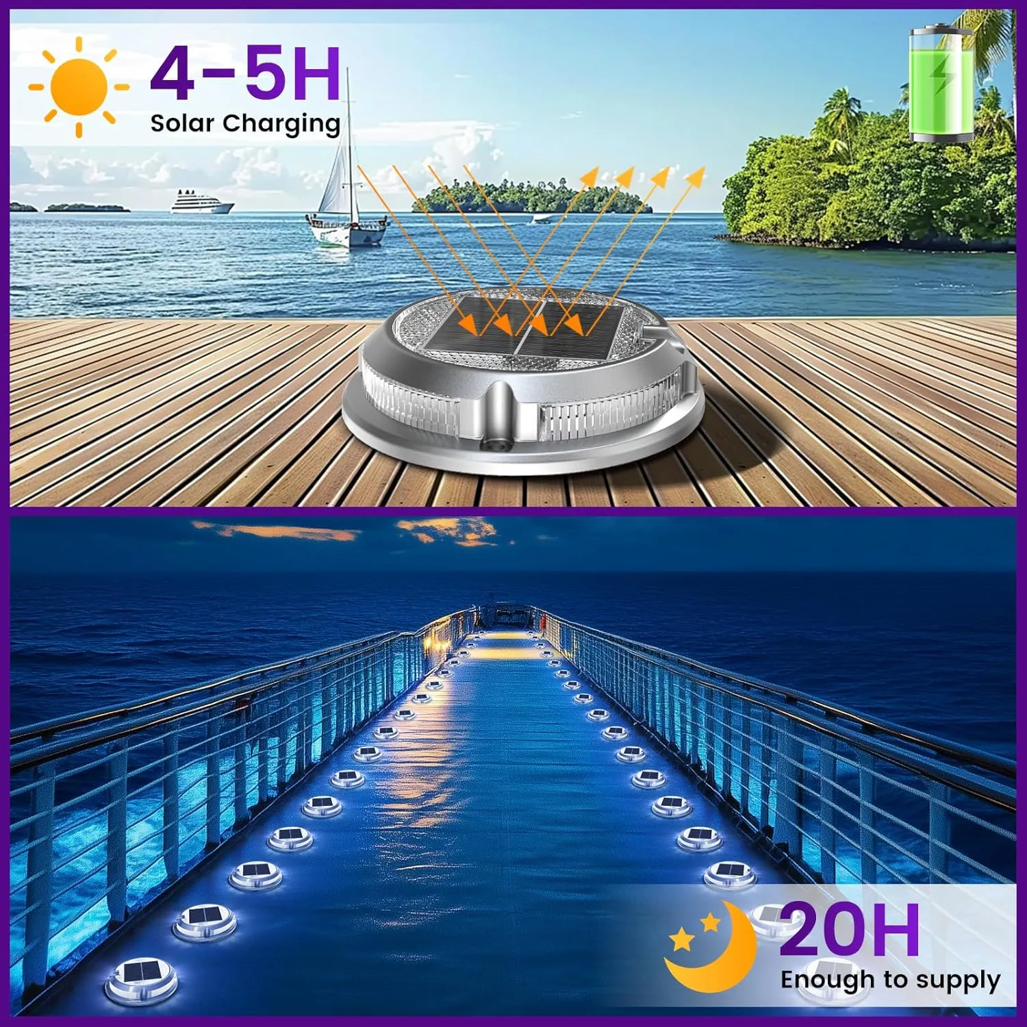 Quntis RGB Solar Deck Lights 12 Pack, 11 Lighting Modes Solar Driveway Lights Outdoor Waterproof IP68, Step Light for Outside, Deck Light for Stair Pathway Walkway
