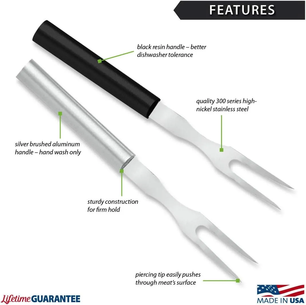 Rada Cutlery Carving Fork, Made in USA, Silver Handle