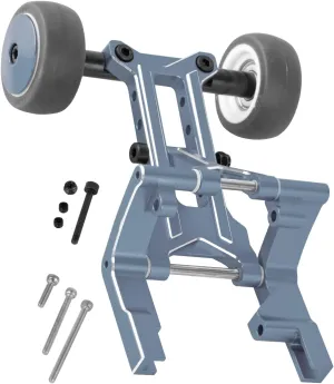 RC Wheelie Bar Kit Upgrades Part for 1/10 Slash/Rustler/Bandit 2WD,Alloy Aluminium Adjustable Wheelie Bar Kit Tail Hops Up,Titanium