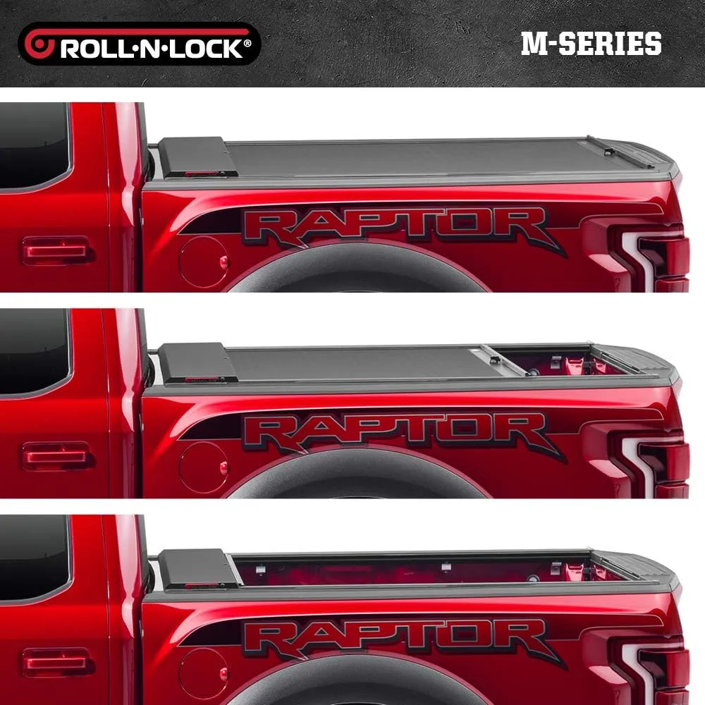 RealTruck Roll-N-Lock M-Series Retractable Truck Bed Tonneau Cover | LG206M | Fits 2007 - 2007 Chevy/GMC Silverado/Sierra w/OE Rail Caps 6' 6" Bed (78")