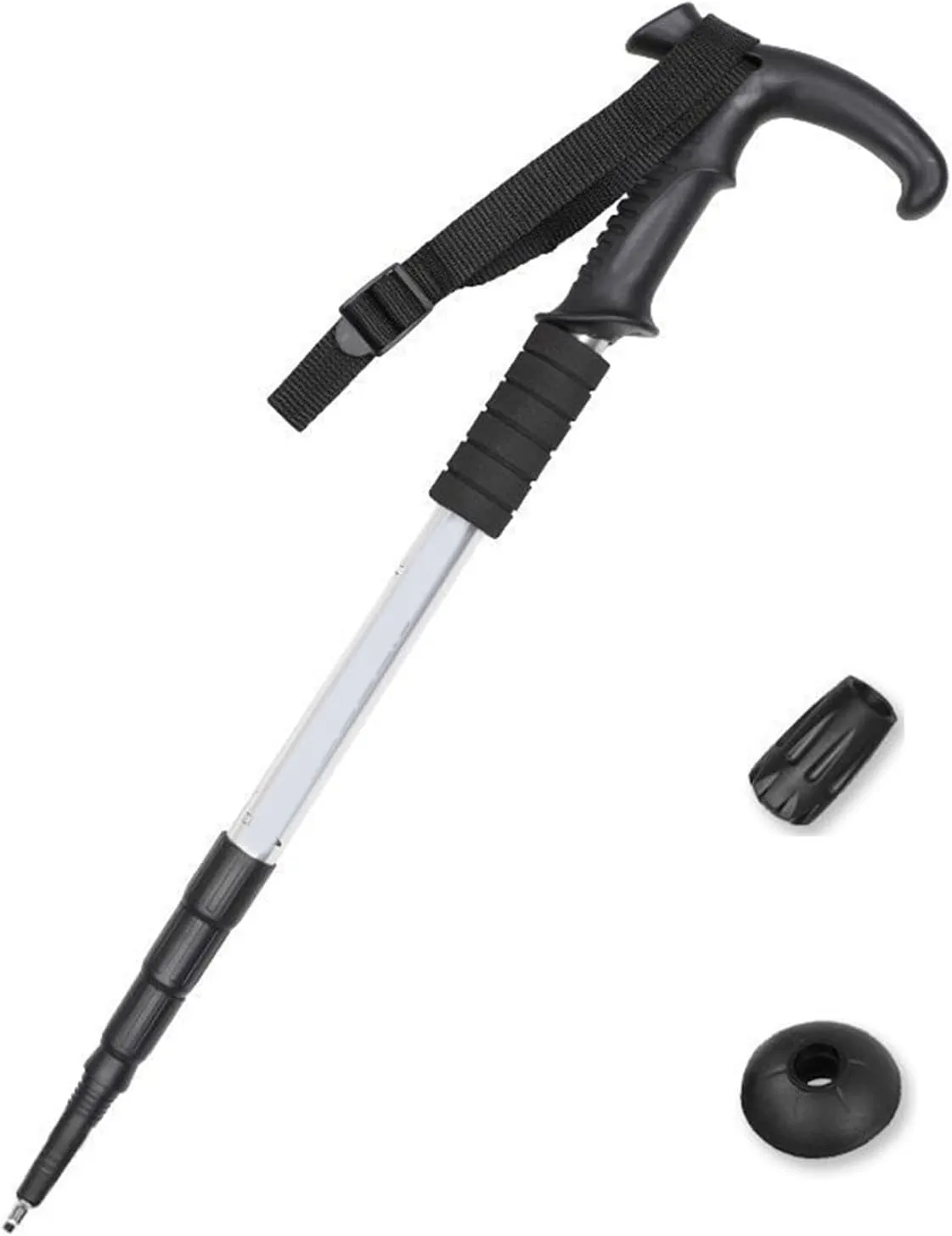 Regulable Aluminum Hiking Stick Portables Ergonomic Bents Handle Trekking Poles for Hiking and Outdoor Mountaineering Poles
