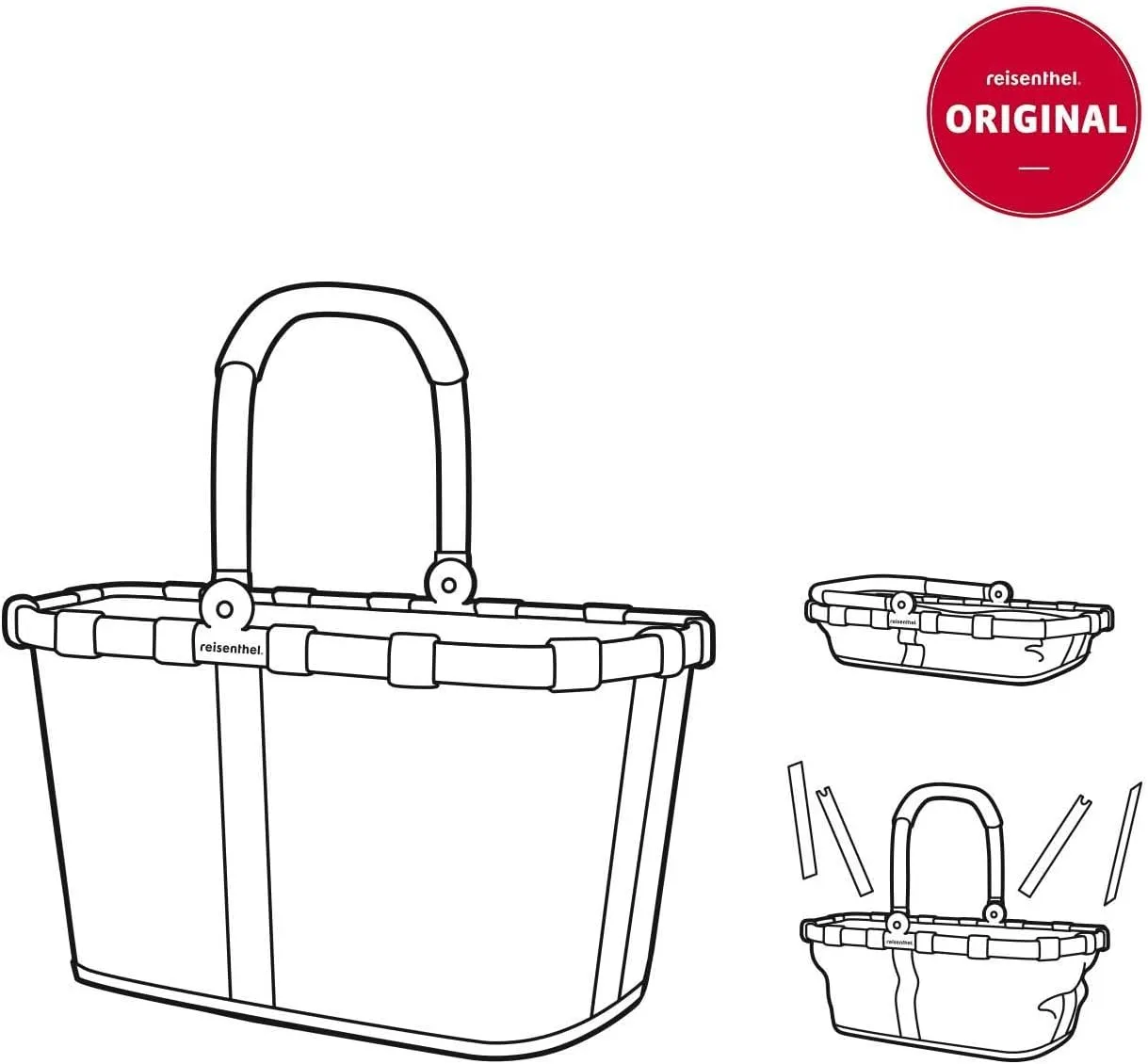 reisenthel carrybag dark blue - Sturdy shopping basket with plenty of storage space and practical inner pocket - Elegant and water-repellent design