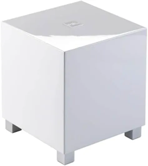 REL Acoustics Tzero MKIII Powered Subwoofer – 6.5-Inch Down-Firing Driver with Class D Amplifier, RCA Inputs, Compact Design for Home Theater, Stereo Systems, and Surround Sound – Gloss White
