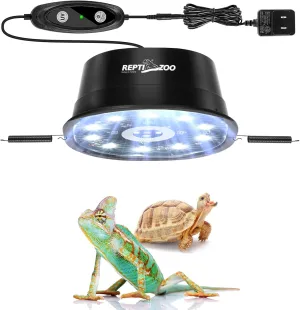 REPTI ZOO UVB Reptile Light with Dimming, UVB LED Lamp for Rainforest & Desert Reptile, Adjustable Brightness UVB Light Fixture for Gecko Turtle Snake Lizard Bearded Dragon, White