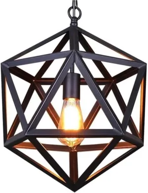 Retro Restaurant Industrial Wrought Iron Chandelier Eastedro Diamond Loft Retro Light Industrial American Country Style Hanging Ceiling Light for Cbar Internet Cafe(Edison Bulb,35X35Cm)/Edison Bulb/45