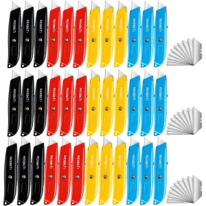 REXBETI 36 Pack Utility Knife Retractable Box Cutter