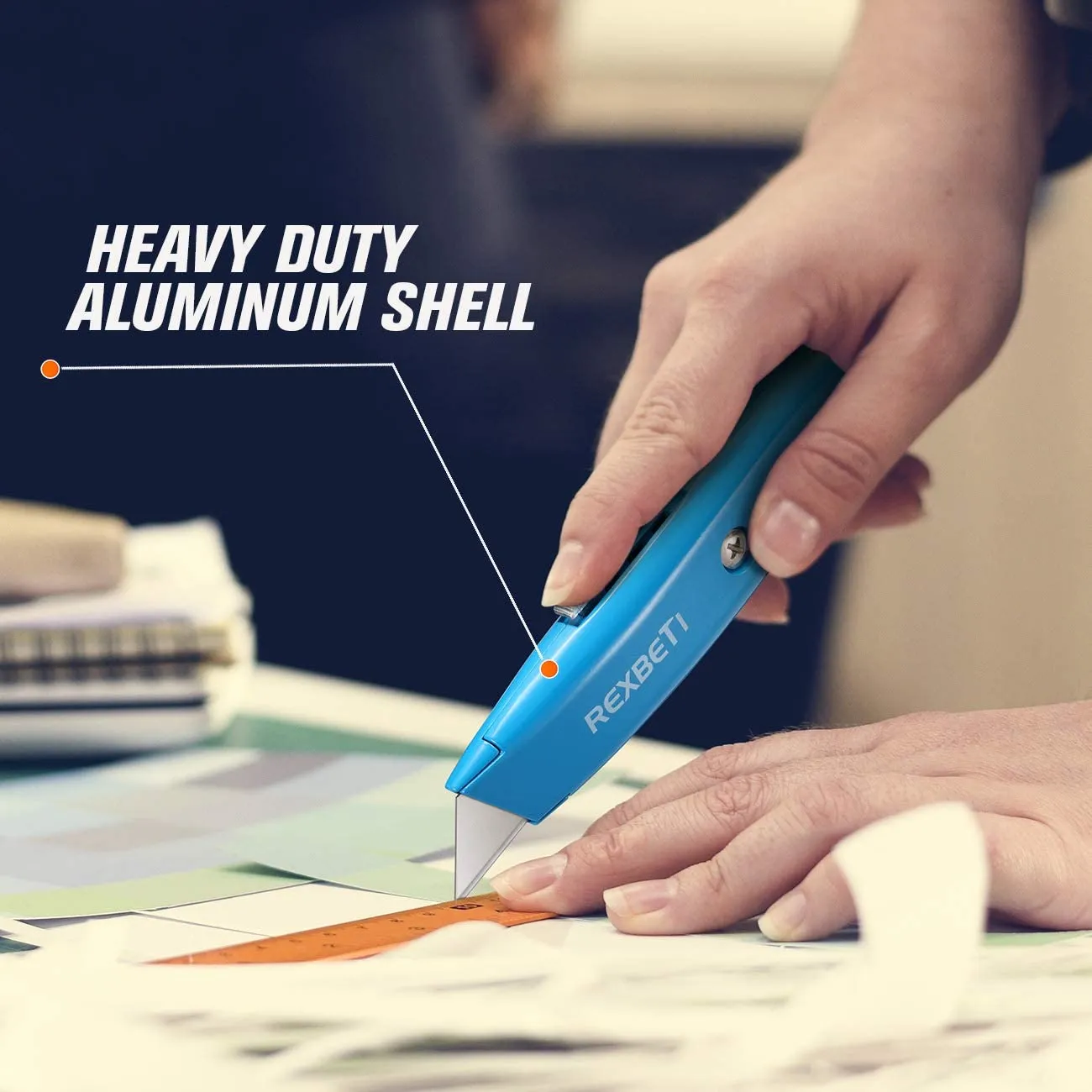 REXBETI 36 Pack Utility Knife Retractable Box Cutter