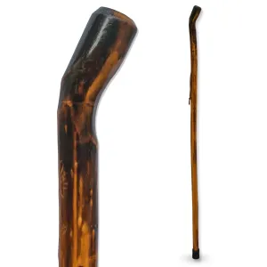 RMS Natural Wood Walking Stick - 48" Handcrafted Wooden Hiking Stick and Trekking Pole with Wrist Strap (Smooth Handle)