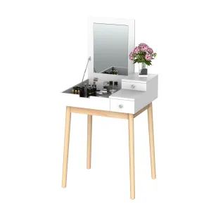 Rootz Dressing Table - Cosmetic Table - Vanity Table - Compact Storage Solution - 60 x 50 x 85.5cm