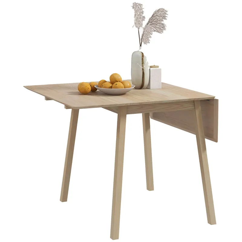Rootz Folding Dining Table - Collapsible Dining Table - Space-Saving Table - Durable Pine Wood - Multi-Functional Use - 86D x 110W x 75H cm (Fully Unfolded)