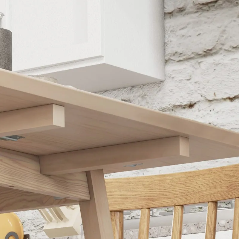 Rootz Folding Dining Table - Collapsible Dining Table - Space-Saving Table - Durable Pine Wood - Multi-Functional Use - 86D x 110W x 75H cm (Fully Unfolded)