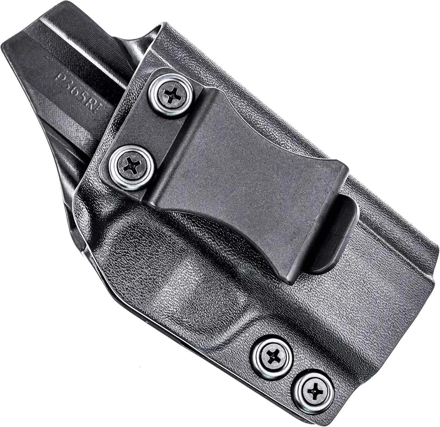 Rounded IWB Holster Fits: Sig Sauer P320 Compact Carry Holster - LH - Black Kydex - Concealment Express - American Made