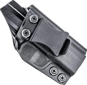 Rounded IWB Holster Fits: Sig Sauer P320 Compact Carry Holster - LH - Black Kydex - Concealment Express - American Made