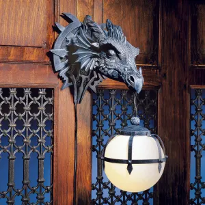 Royallure Dragon Head Wall Mount Hanging Lamp - 18cm Unique Fantasy Decor