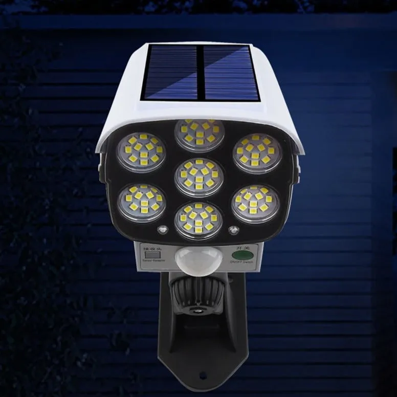 Royallure SolarWatch Simulated Surveillance Camera - Solar-Powered LED Security Deterrent, IP65