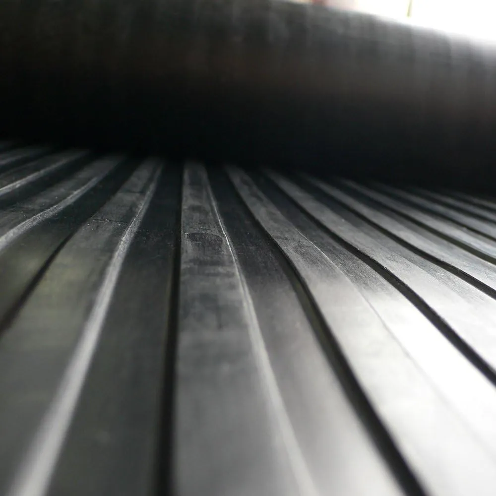 Rubber-Cal - 03_168_W_WR_08 Wide Rib Corrugated Rubber Floor Mat, 3 mm Thick x 4' x 8' Utility Runner, Black