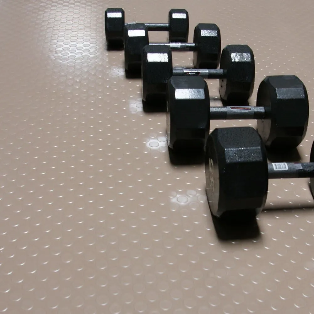 Rubber-Cal Coin Grip Metallic PVC Flooring