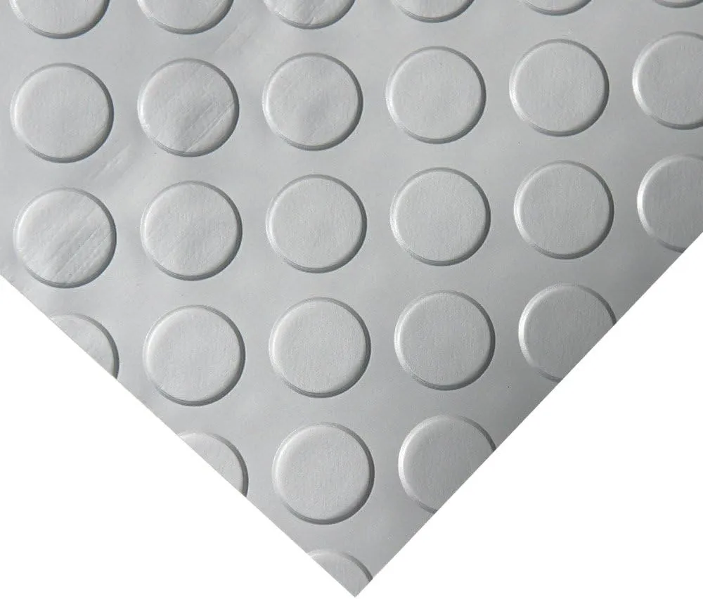 Rubber-Cal Coin Grip Metallic PVC Flooring