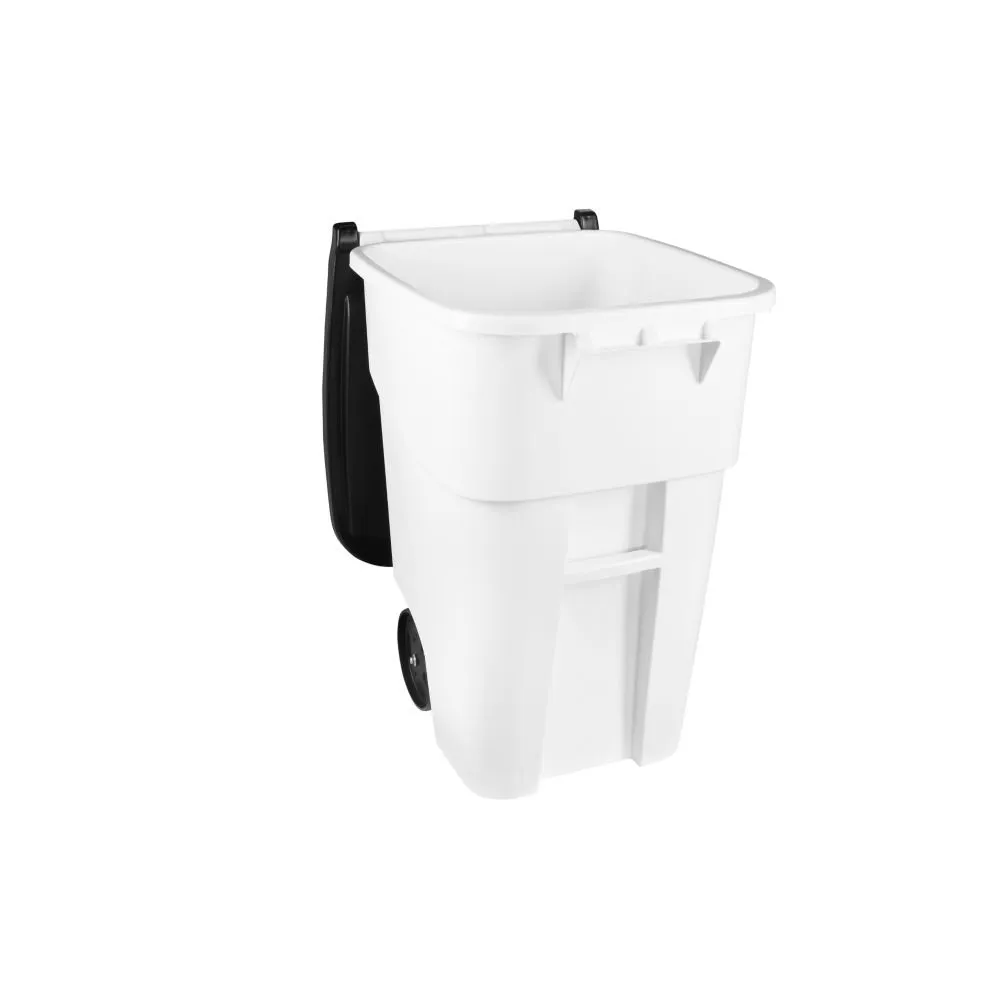 Rubbermaid Commercial Products BRUTE Rollout Heavy-Duty Wheeled Trash/Garbage Can, 50-Gallon, Blue, for Restaurants/Hospitals/Offices/Warehouses/Garage