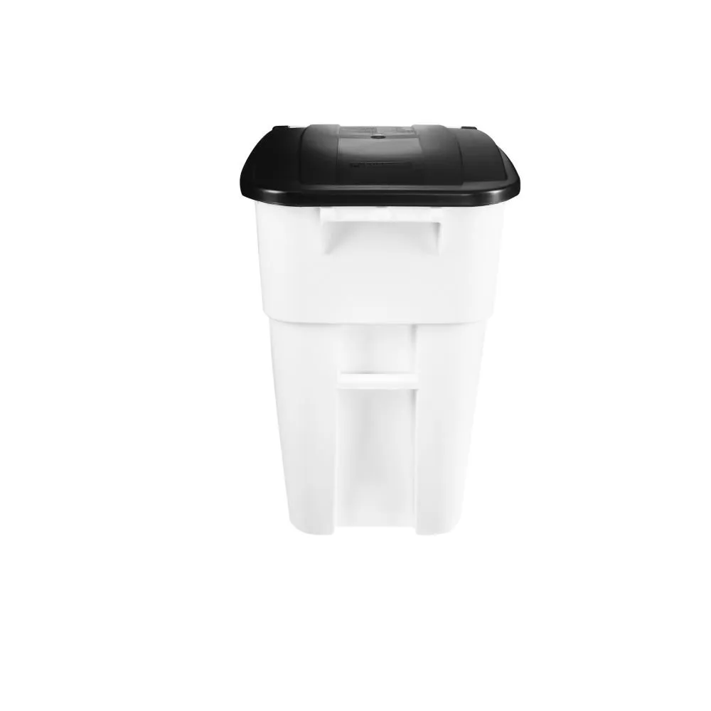 Rubbermaid Commercial Products BRUTE Rollout Heavy-Duty Wheeled Trash/Garbage Can, 50-Gallon, Blue, for Restaurants/Hospitals/Offices/Warehouses/Garage