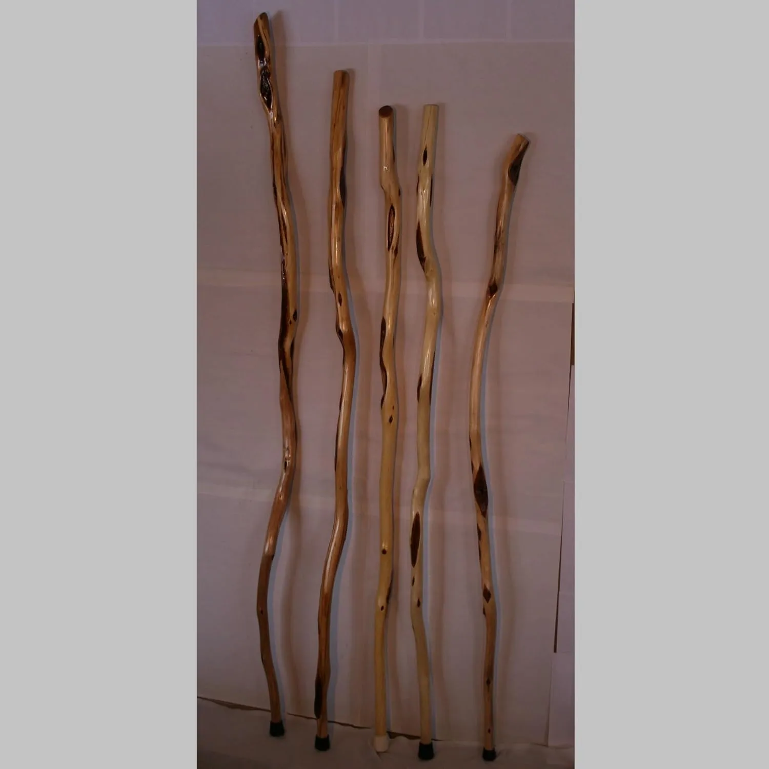 Rustic Hiking Stick, 38 to 62 inches, Unique Finished Natural Diamond Willow Wood, Handcrafted in MN, USA (52 inches)