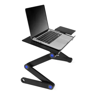 RYNX | Foldable Laptop Stand Desk Table Tray Adjustable Bedside w Mouse Pad