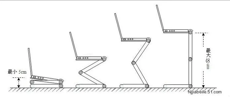 RYNX | Foldable Laptop Stand Desk Table Tray Adjustable Bedside w Mouse Pad