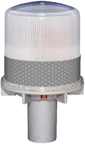 S4LN WHITE 1/2NM SOLAR NON-FLASHING STEADY-ON LED Marina Dock Barge Boat Safety Beacon Light