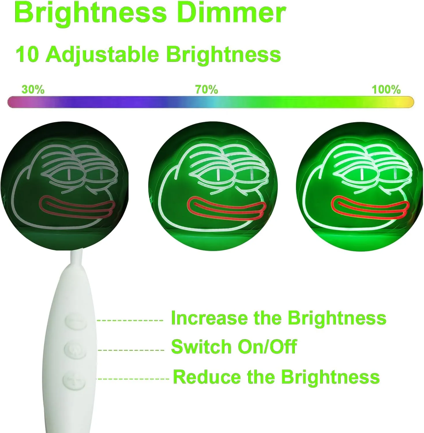 Sad Pepe Frog Neon Signs, Funny Frog Neon Light, LED Neon Signs for Wall Decor, Led Sign Animal Shaped Neon Lamp For Bar Garage Club Kids Room Decor