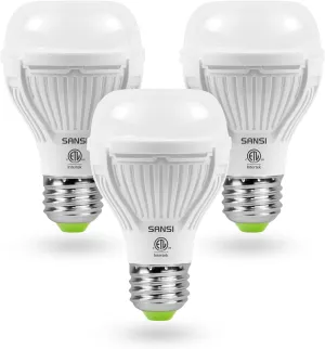 SANSI LED Grow Light Bulb for Fruits & Flowers, Full Spectrum 10W Grow Light (150 Watt Equiv) with Optical Lens for Indoor Plant, High PPFD, E26 Base, Energy Saving Plant Lights for Growing, 3-Pack