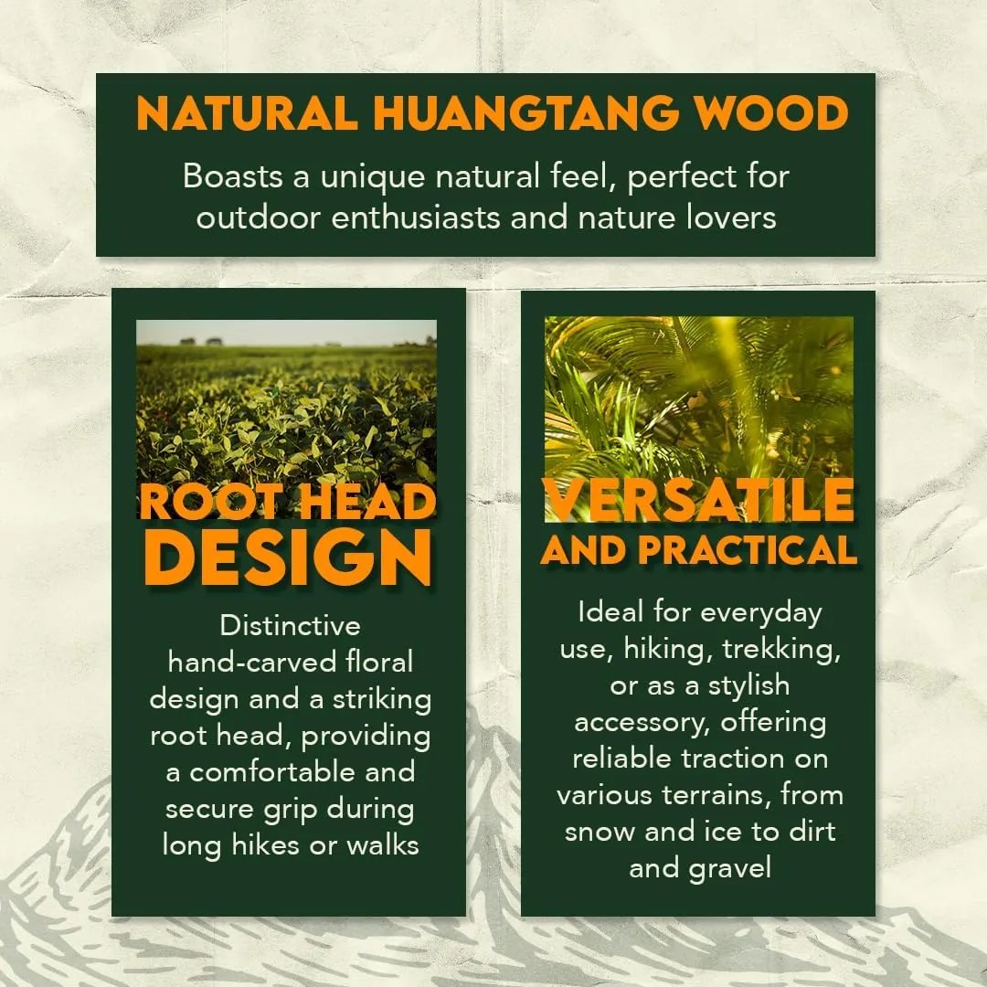 SE 55-Inch Bigfoot Stamped Hard Pine Hiking, Walking, Trekking Stick with Metal Reinforced Rubber Tip