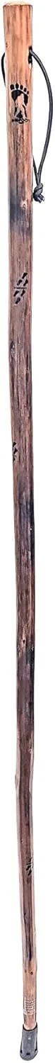 SE 55-Inch Bigfoot Stamped Hard Pine Hiking, Walking, Trekking Stick with Metal Reinforced Rubber Tip