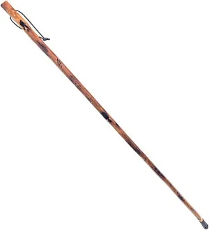 SE 55-Inch Bigfoot Stamped Hard Pine Hiking, Walking, Trekking Stick with Metal Reinforced Rubber Tip