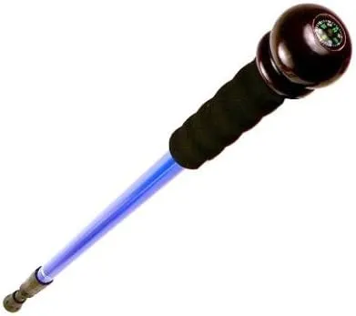 SE Collapsible Aluminum Shock-Absorbing Walking/Hiking Stick with Camera Mono-Pod (Colors May Vary) - WS8L