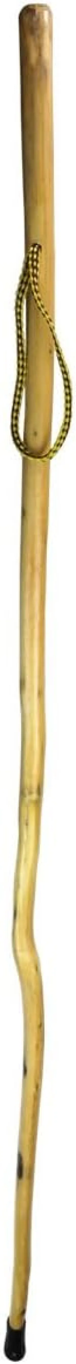 SE Natural Wood Walking Stick with Steel Spike and Metal-Reinforced Tip Cover, 50" - WS632-50