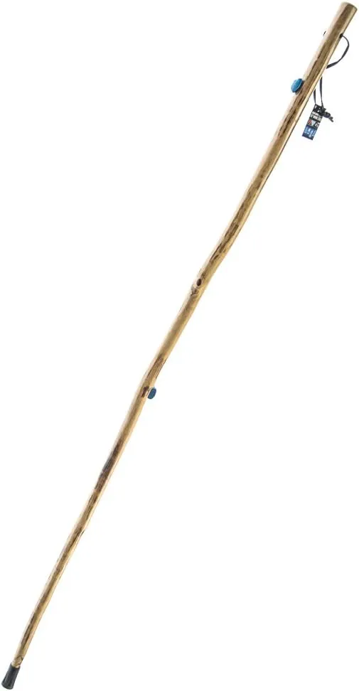 SE Survivor Series Wooden Walking/Hiking Stick with Hand-Carved Deer Design, 55"