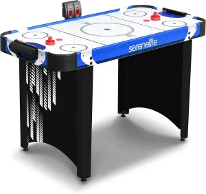 SereneLife 48" Air Hockey Game Table with 2X Stronger Motor, Digital LED Scoreboard, Puck Dispenser & Complete Accessories