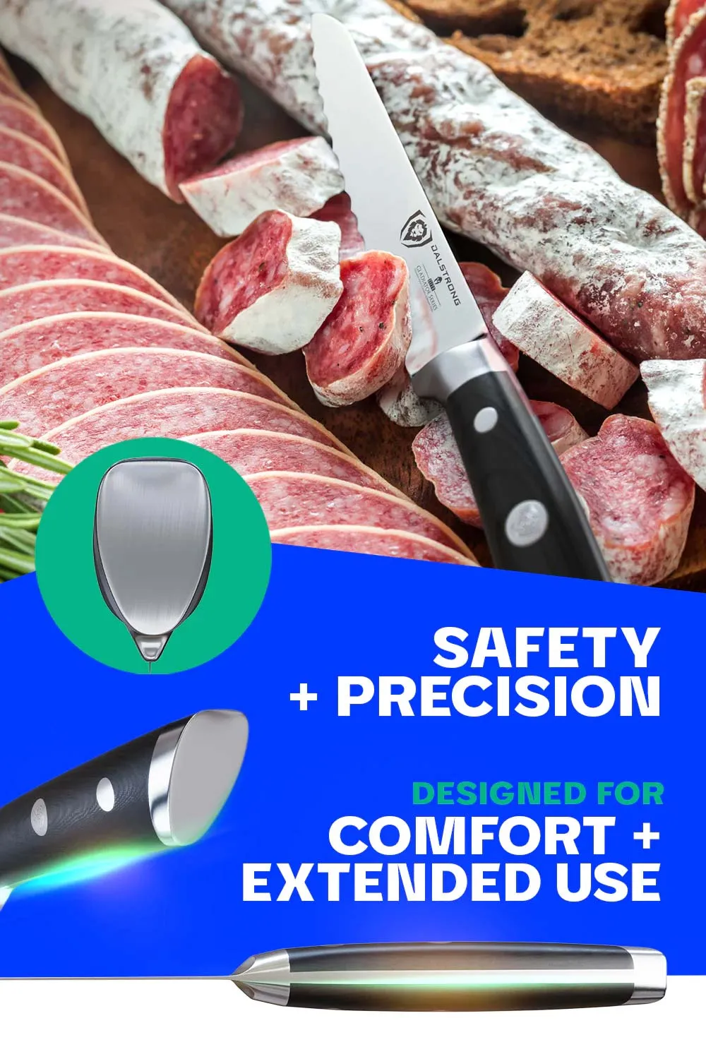 Serrated Utility Knife 5.5" | Gladiator Series | NSF Certified | Dalstrong ©